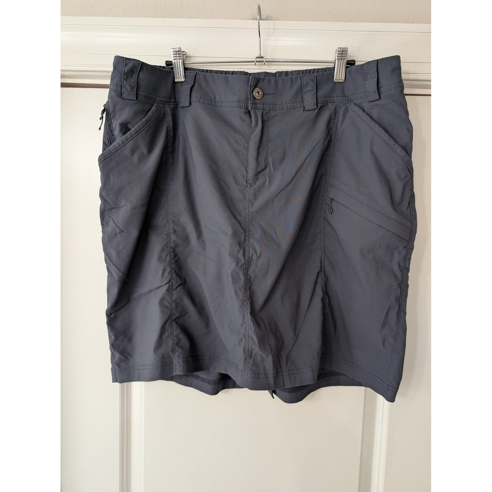 Duluth Trading Dry on the Fly Skort Blue Gray Size 18 Hiking Outdoor gorpcore